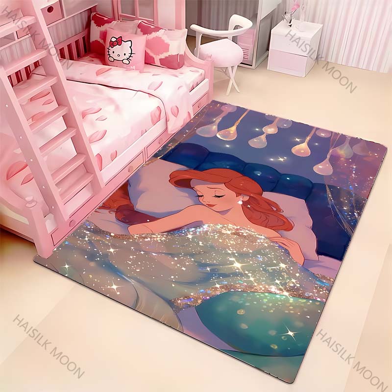 Disney Sleeping Beauty Princess Series Printed Carpet Rugs for Living Rooms Bedrooms Decorative Mat Kids Play Rugs Luxury Gift