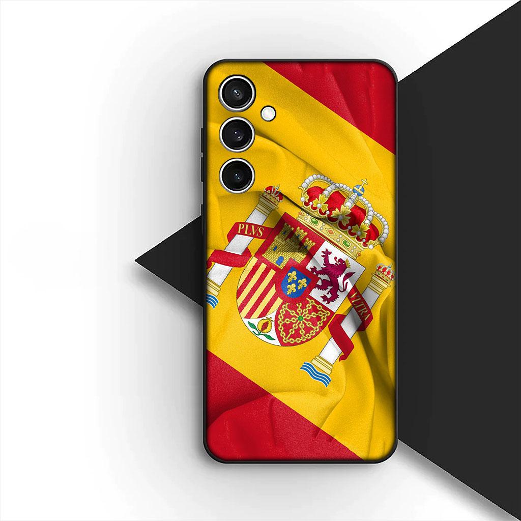 

Spain Flag Silicone Phone Cover for Samsung Galaxy S22 S21 S20 FE Ultra Plus A07 A17 A15 A16 A25 A57 A37 Soft Case Galaxy S21