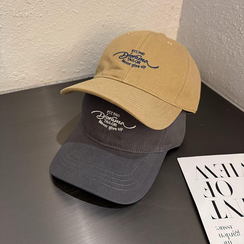 Embroidered Letter Baseball Cap Female Wide Brim Breathable Fabric Daily Use
