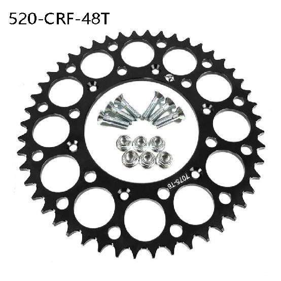 Motorcycle Chain Sprocket Tooth Plate Dish For Honda CRF250L RALLY CRF250RA CRF250RAL CRF 250 RALLY XR650L XR250 XR600 RM RN RP black 48T