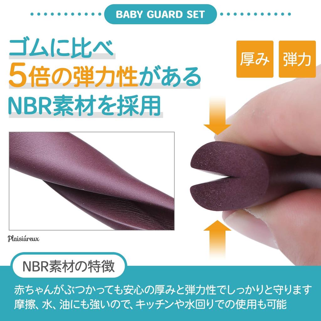 Recommended by Childcare Workers and Featured In Hiyoko 6m Repositionable Gel Corner Guard Tape Baby Guard Corner Set of Injury Prevention and Safety