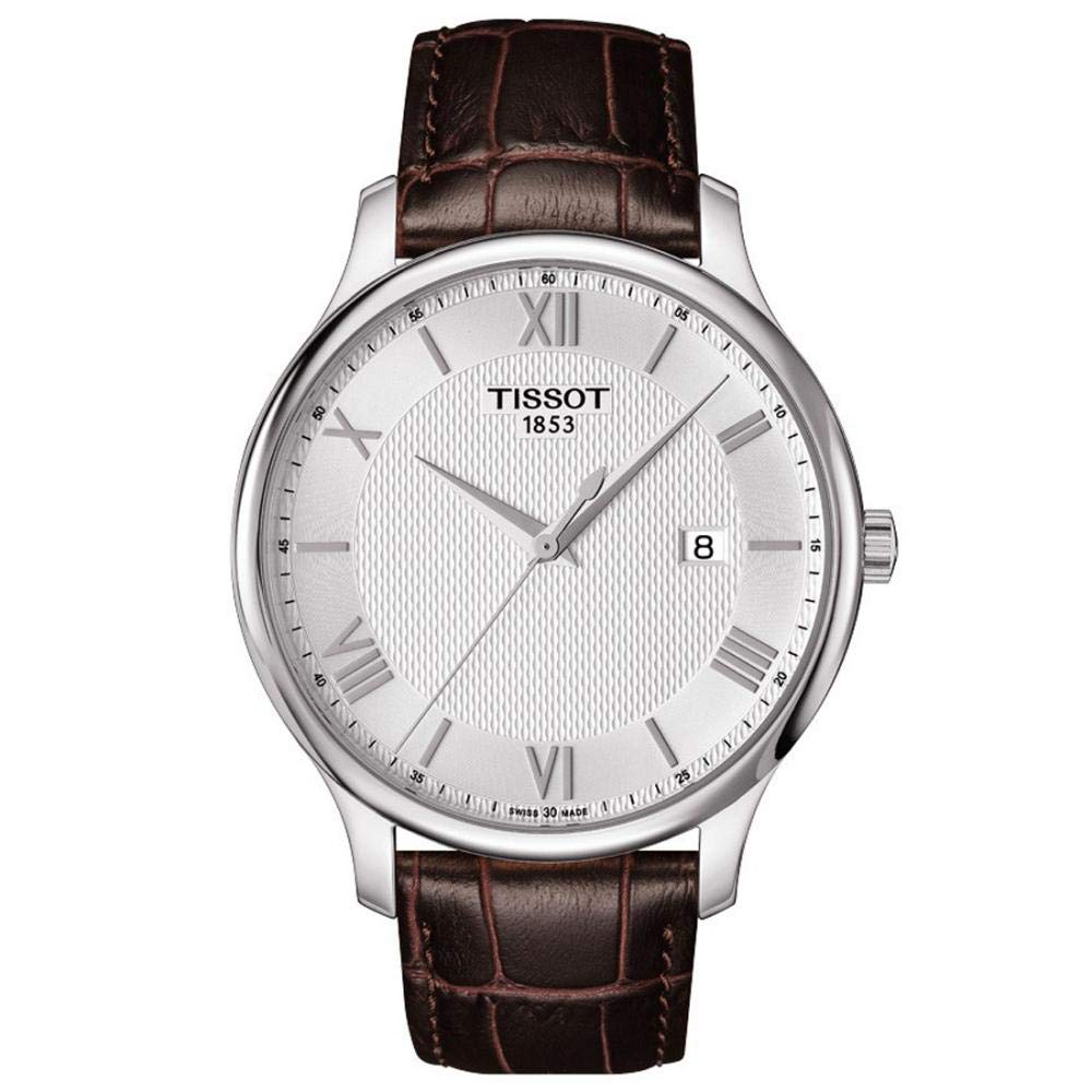 

Чоловічий годинник Tissot Tradition, Сріблястий циферблат, Шкіряний ремінець, T0636101603800 [Офіційний імпорт]