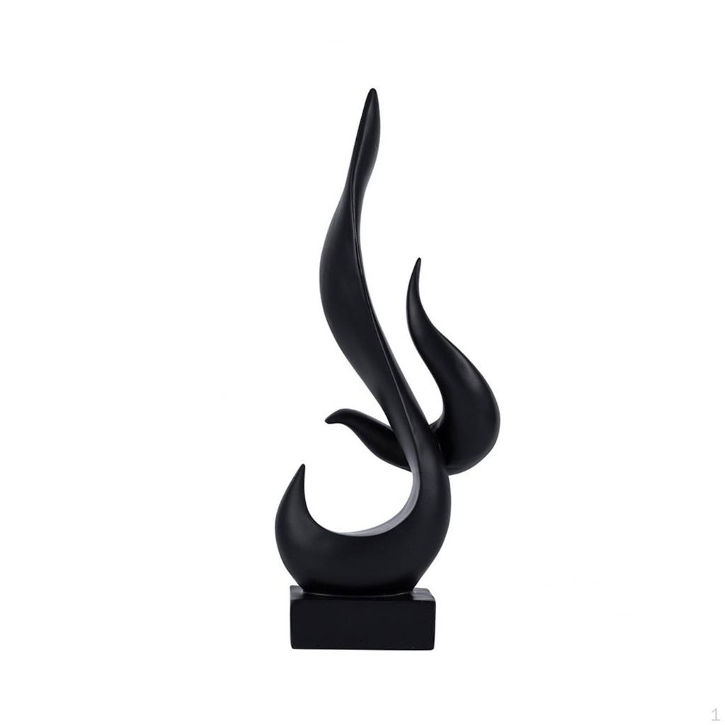 Flammen-Skulptur Moderne Abstrakte Glänzende Statue für Kunstliebhaber, Dezente Dekoration