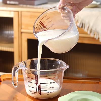 Glass Measuring Cup with Handle 500/1000ml Heat-Resistant Pouring Spout Liquid Measurement Tool Easy-Pour Spout Cooking Utensil for Milk Eggs Mixing