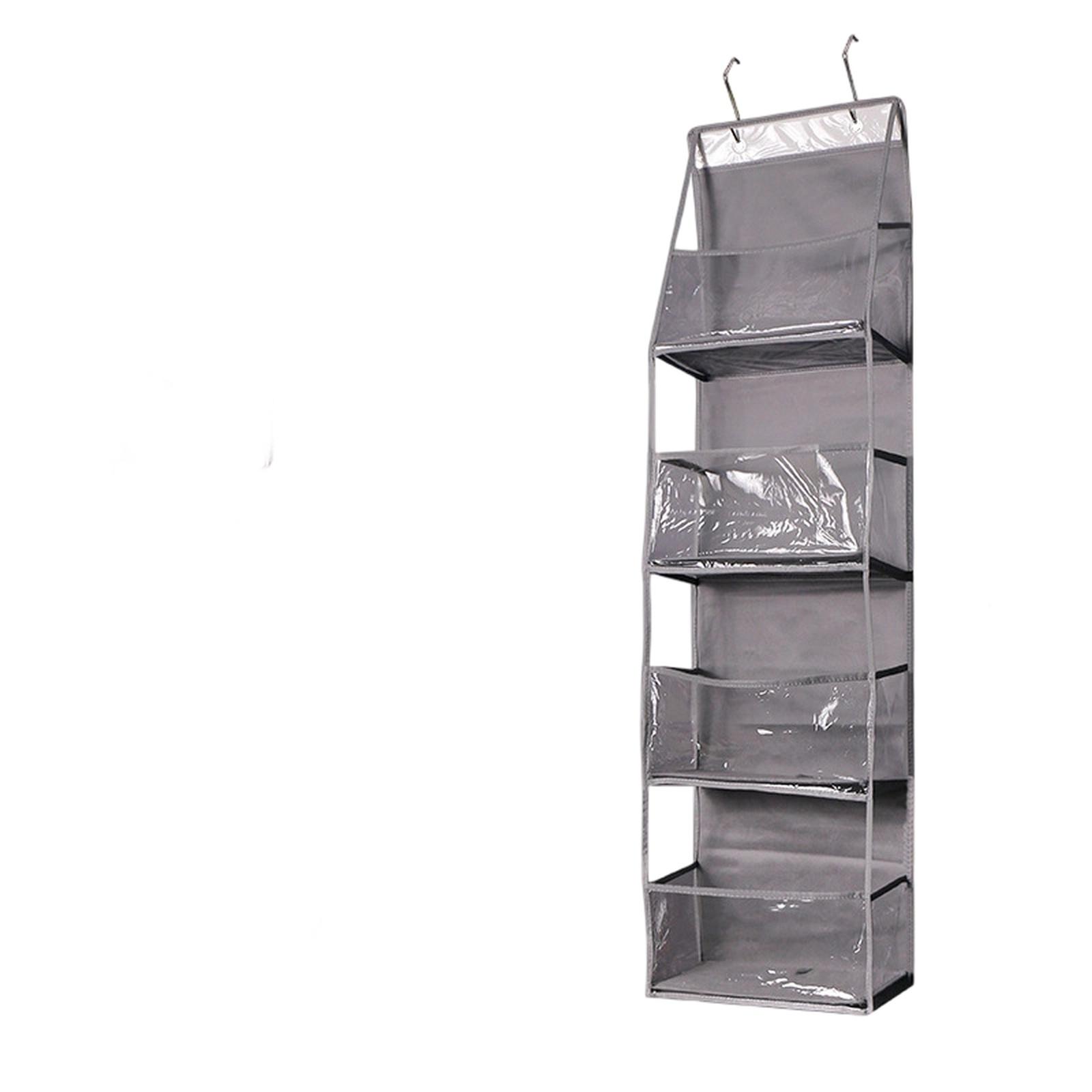 

Подвесной органайзер на дверь с большими карманами, настенный, с крючками для хранения, для ванной, общежития, одежды One Size