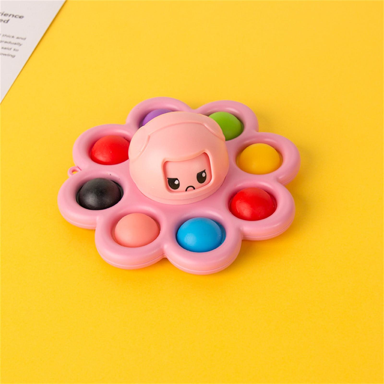 

Silicone Sensory Fidget Toy Octopus Shape Desktop Stress Relief Puzzle Toy Pop Bubble Pressing Game for Adults Kids рожевий
