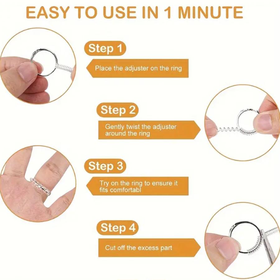 4/8pcs-Ring Size Adjuster-Invisible Ring Protector, Suitable for Men and Women, Ring Size Adjusters/washers, Jewelry Accessories