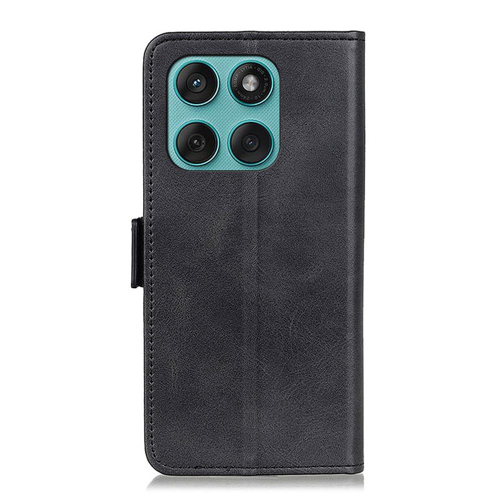 Etui ze stojakiem dla Motorola Edge 60 5G/60 Fusion 5G, Pokrowiec na telefon ze skóry PU o fakturze skóry bydlęcej