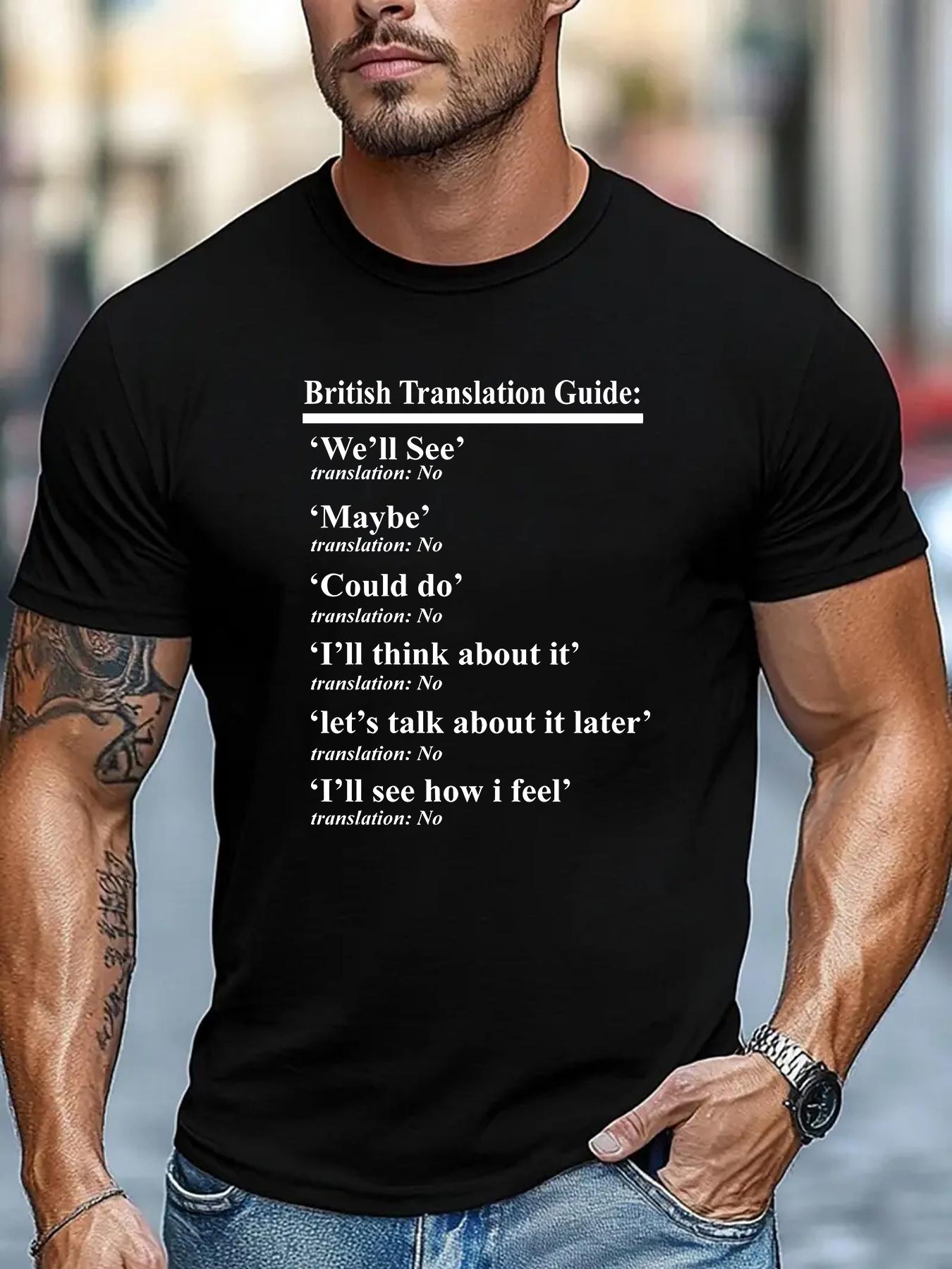 UK Translation Guide T-Shirt: Humorous British Slang T-Shirt XXXXL