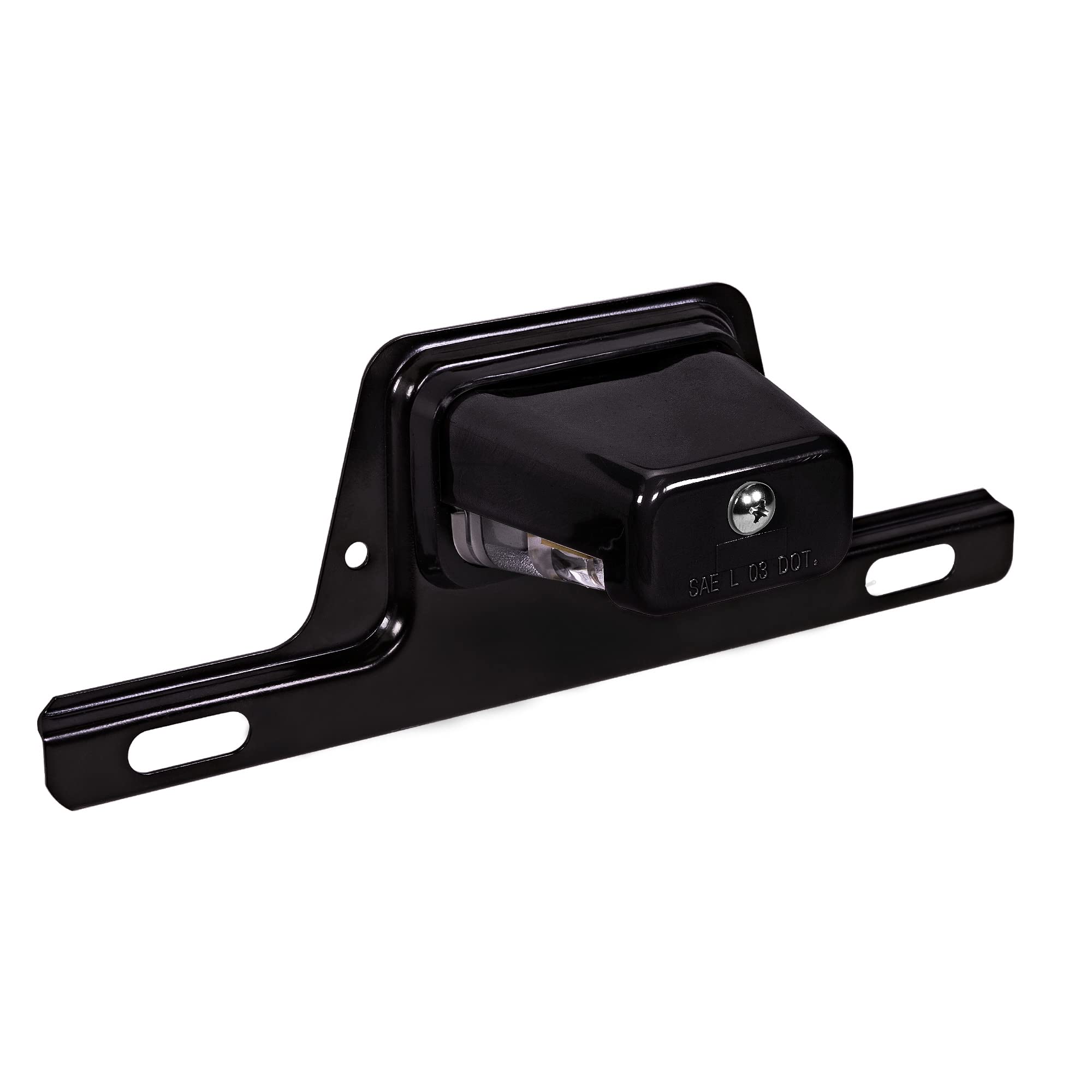 

LED License Plate Light for Trailer FMVSS License Tag Light for Boat [Bracket Mount] [DOT 108] [SAE L] [Black Finish] [Waterproof] [12V DC] UTV, ATV, чёрный