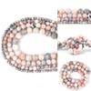 Natural Pink Smooth Round Gemstone Beads for DIY Jewelry Making