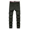 Men Casual Biker Denim Jeans Stretch Solid Regular Male Street Pant Vintage Youth Trousers Large Size