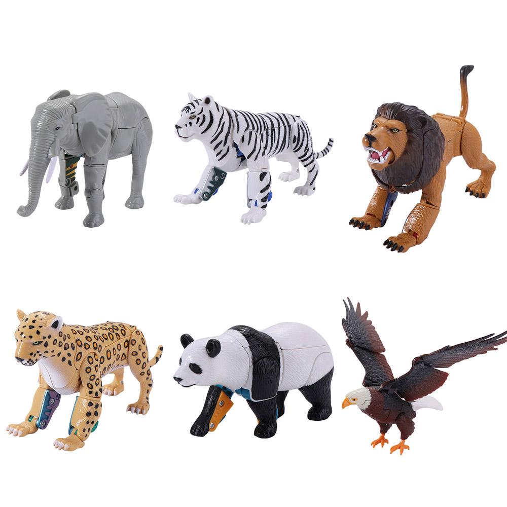 Tiger Eagle Deformation Action Figure Zoo Tiger Model Transformation Toy Children Gifts