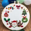Accessories Xmas Patterns DIY Merry Christmas Cross Stitch Kit Embroidery Hoop Christmas Embroidery