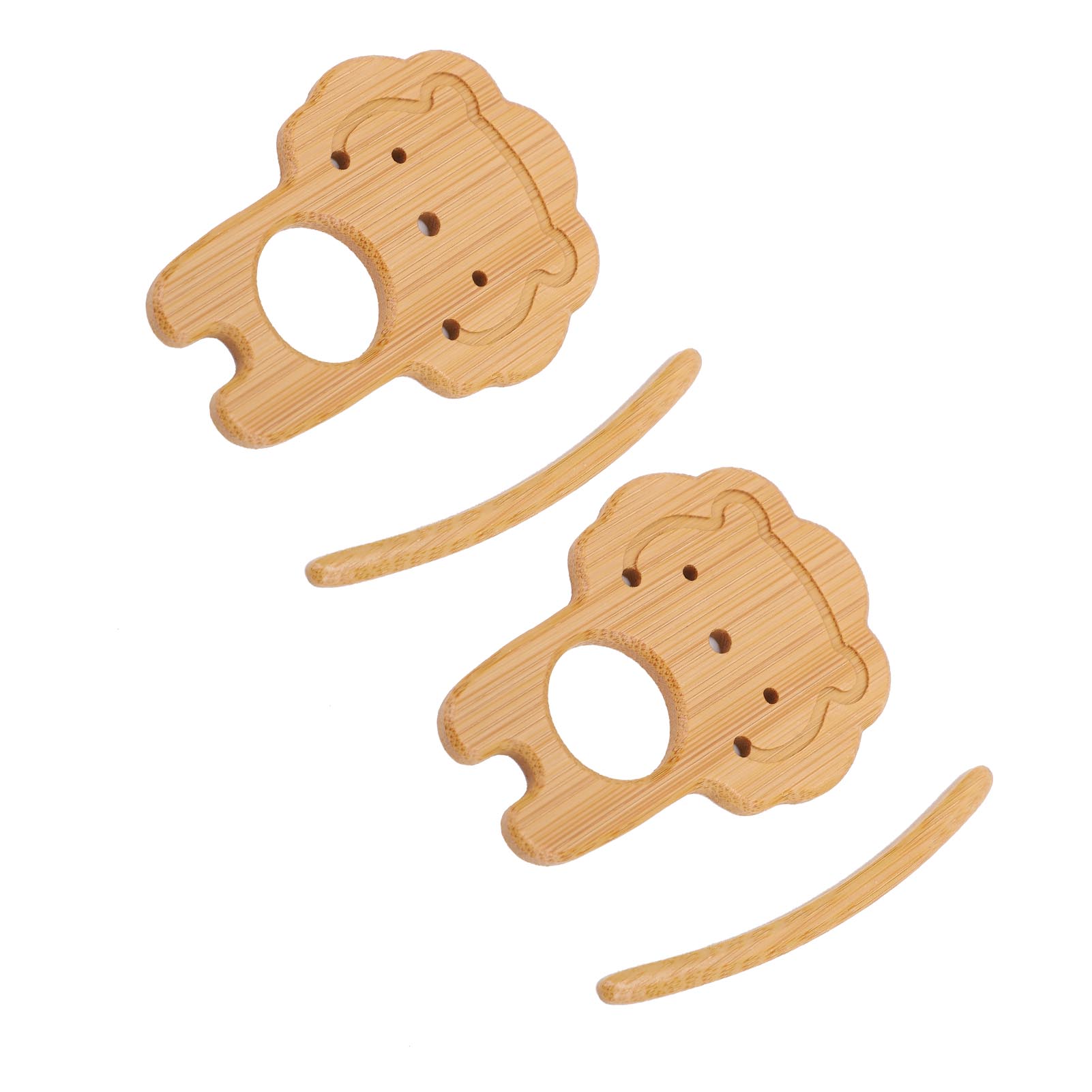 

2 шт. деревянная брошь-булавка милый узор в виде животного декоративная брошь для платья свитера шарфа шали