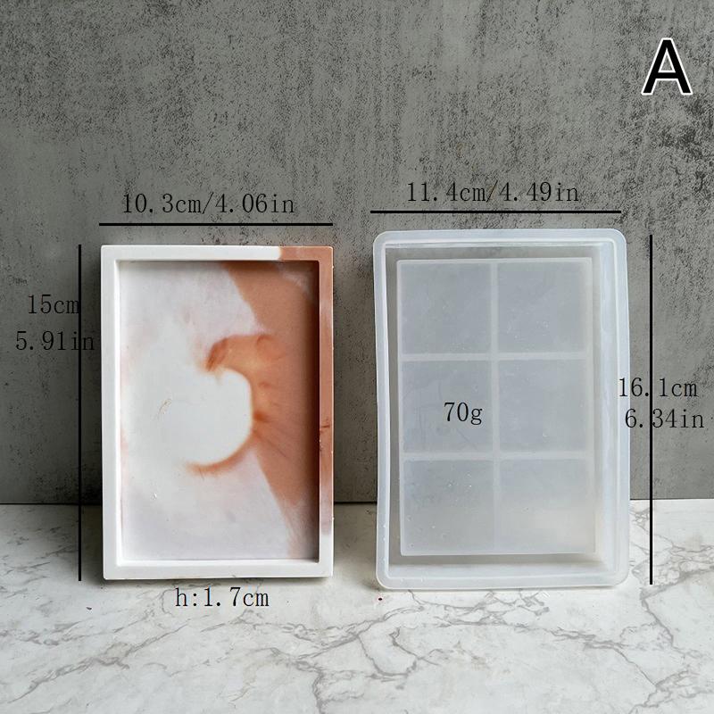 Oval Tray Dish Silicone Mold Rectangular Oval Storage Tray Moulds Gypsum Resin Mould For Flower Pot Base Craft Diy Plaster Molds