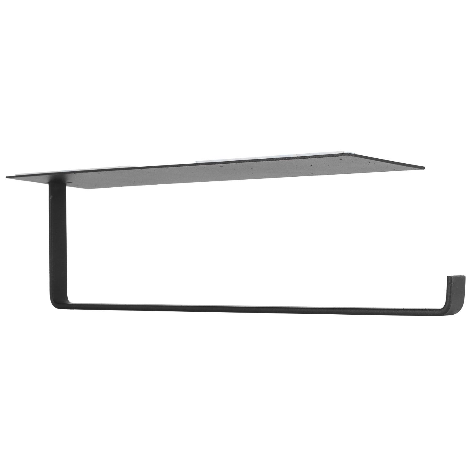 

Paper Towel Holder Under Cabinet Self Adhesive Toilet Paper Rack Bathroom Kitchen Matte Black
