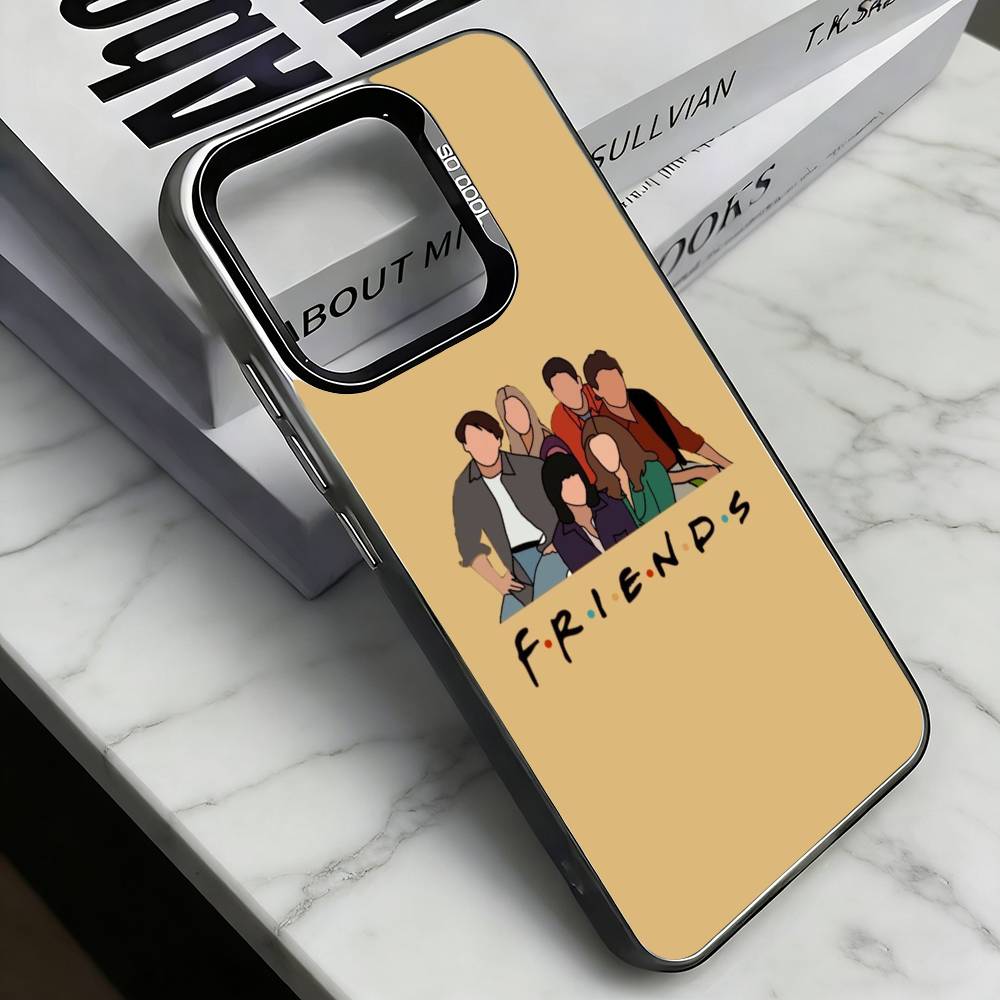 

Friends TV Show Phone Case For iPhone 17,16,15,14,13,12,11 Plus,Pro Max,XS,Colored Silver Plated Inside Cover iPhone13PROMAX