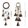 Witch Bells for Door Knob Protection Witch Wind Chime Door Hanger Handmade Rattan Hanging Ornament Witchcraft Home Decor