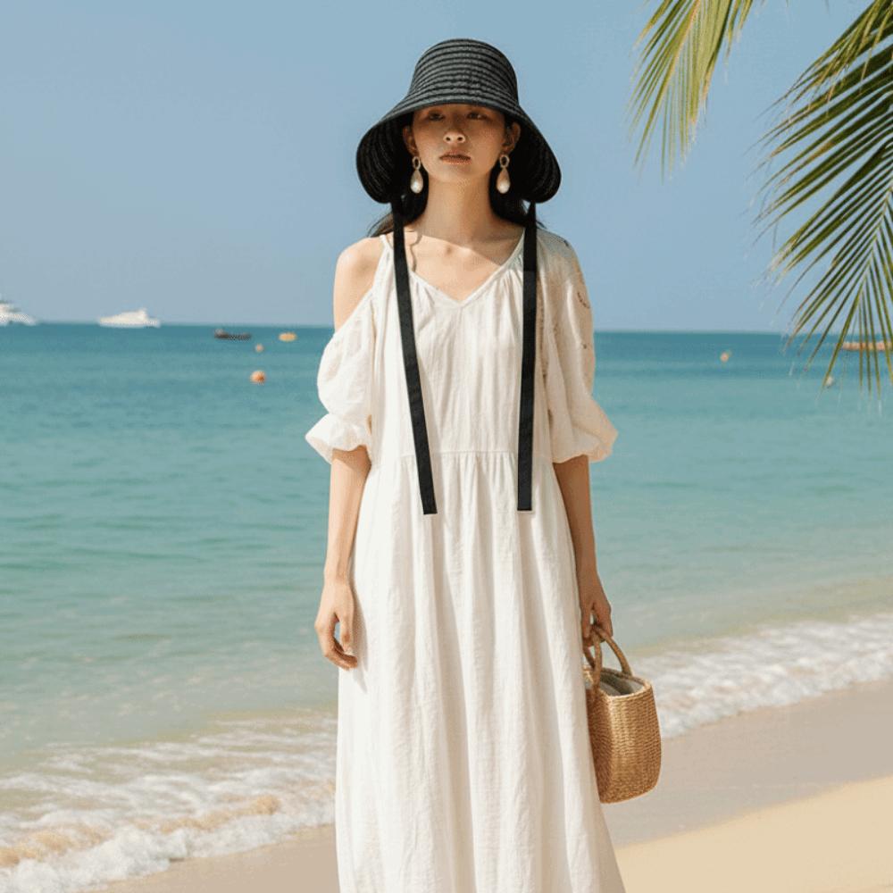 Solid Color Summer Sun Hat Wide Brim Bucket Hat Casual Sunshade Hat  Summer
