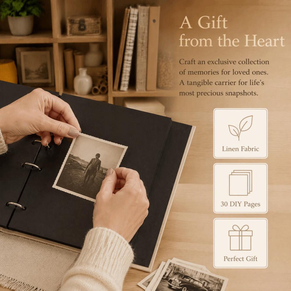 10.43x8.27in DIY Scrapbook Album 30 Pages Loose Leaf Photo Book  Birthday Gift
