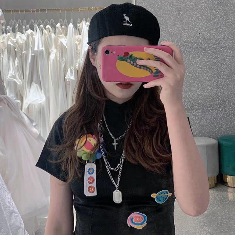 Hip-Hop Korean Harajuku Pendant Necklace: Multi-Layer Fashion Jewelry for Men & Women, Inspired by Internet Celebrity Style.