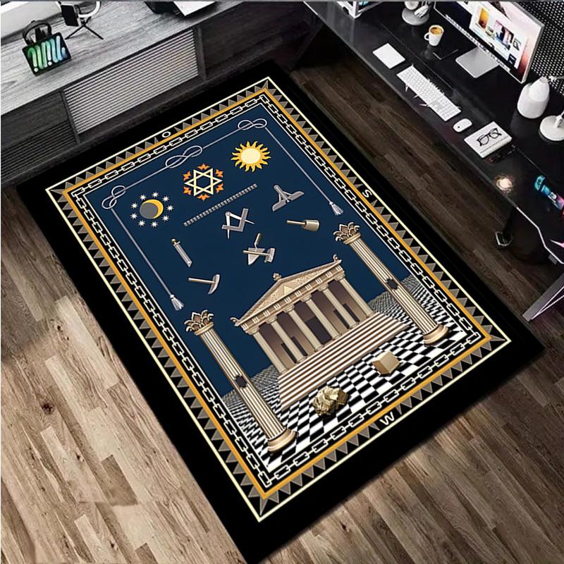 Freemason 1Pc Print Rug - home decoration Carpet For Living Room Bedroom Flooring Computer Chair Area Rug