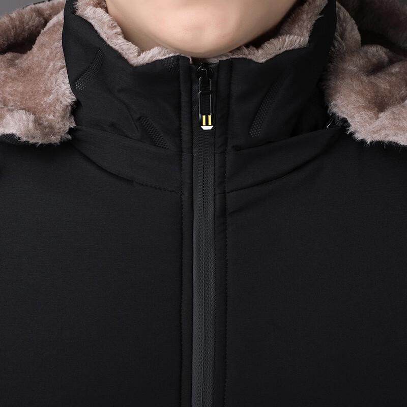 TUCANO Men's Plus Size Hooded Fleece Lined Winter Coat