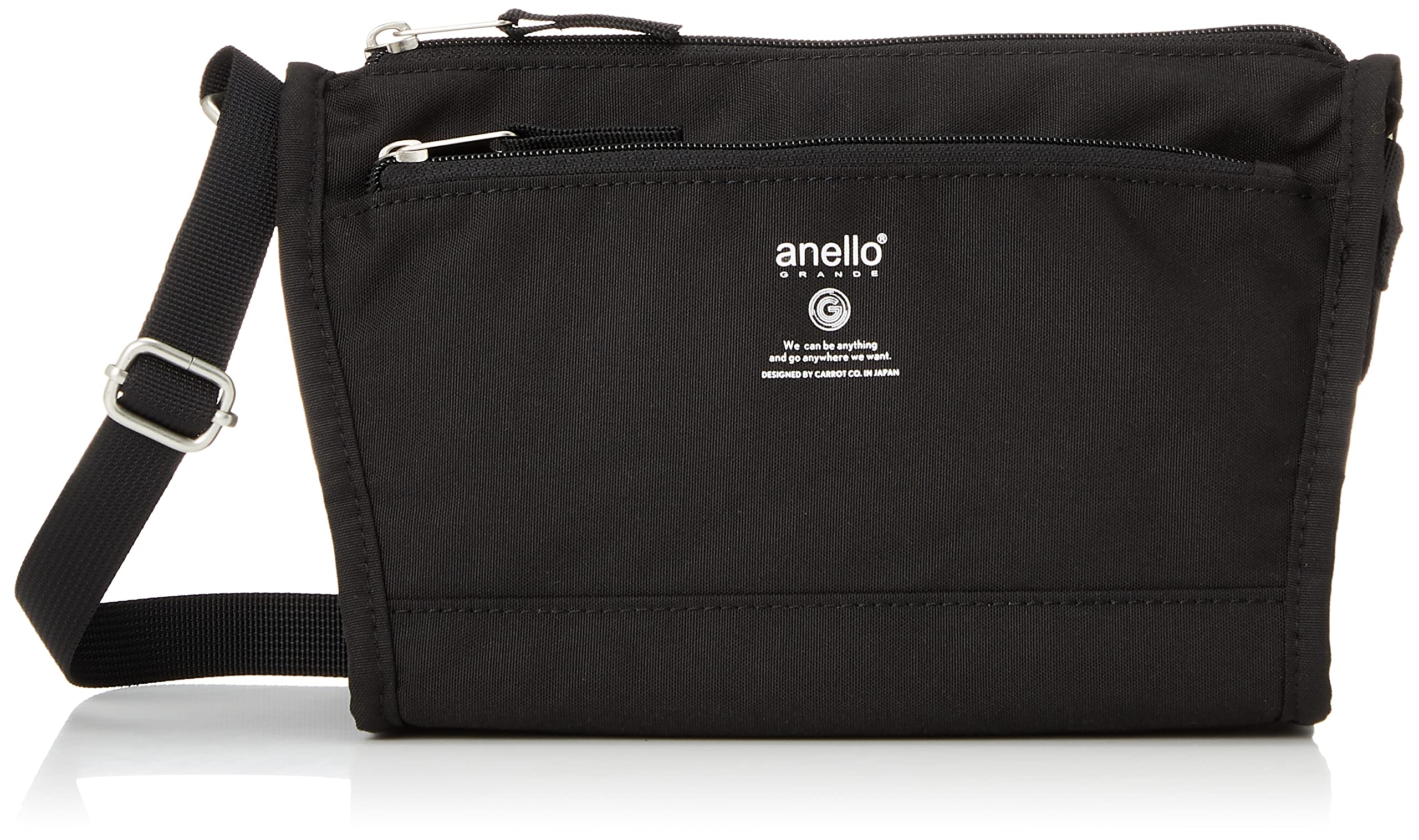 

Shoulder bag CABIN dark black [Anello Grande] mini, lightweight/water-repellent/multi-storage, GTM0173Z,