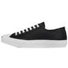 Jack Purcell Leather Open-Mouth Smile Trendy Wear-Resistant Non-Slip Low-Top Sneakers Unisex Black and White