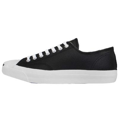 Tênis Jack Purcell Couro Boca Aberta Sorriso Tendência Resistente ao Desgaste Antiderrapante Baixo Top Unissex Preto e Branco