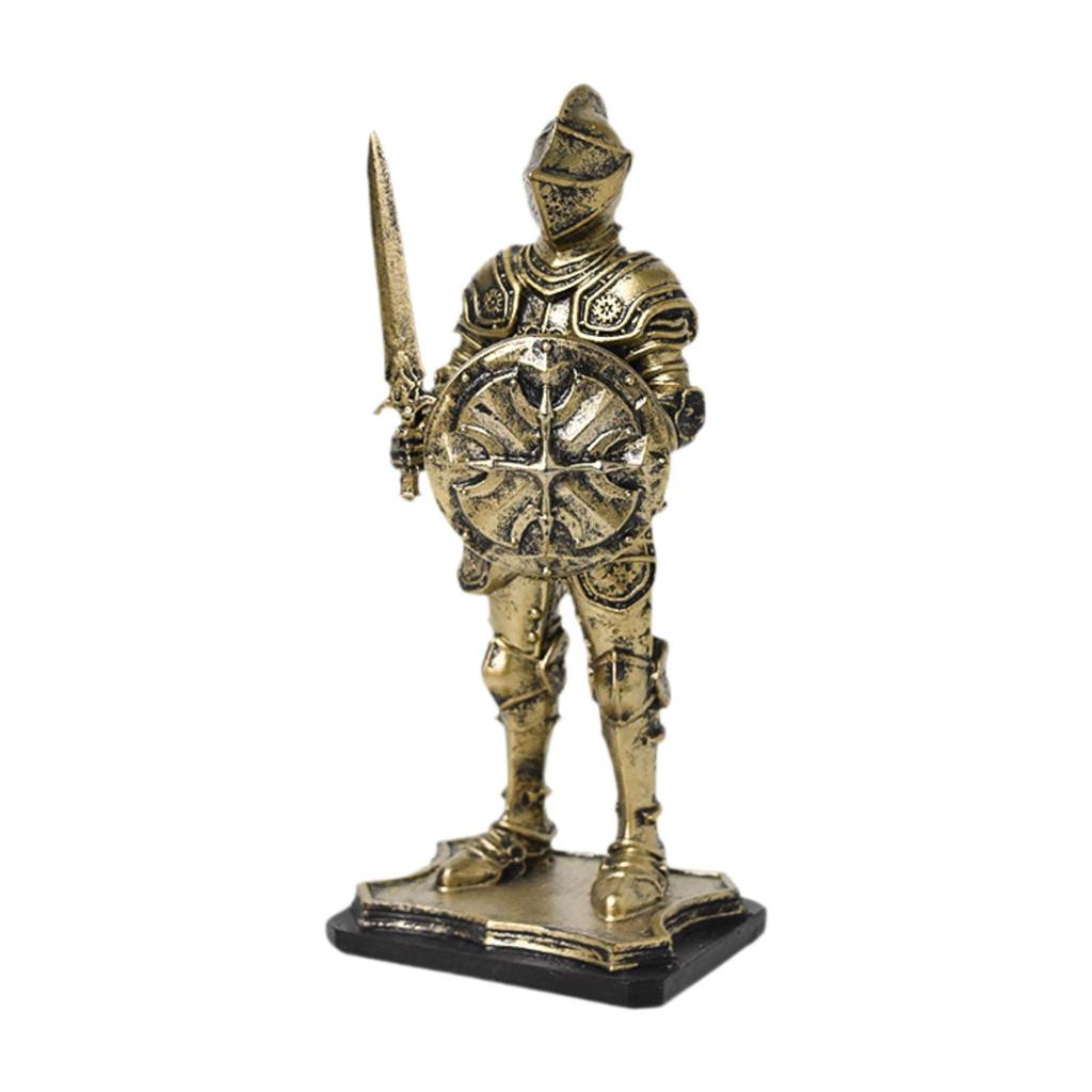 Socha rytíře Vintage Retro umělecká řemesla Dekorativní figurka Stolní ozdoba pro krbový stůl vstupní skříňka domácí dekorace