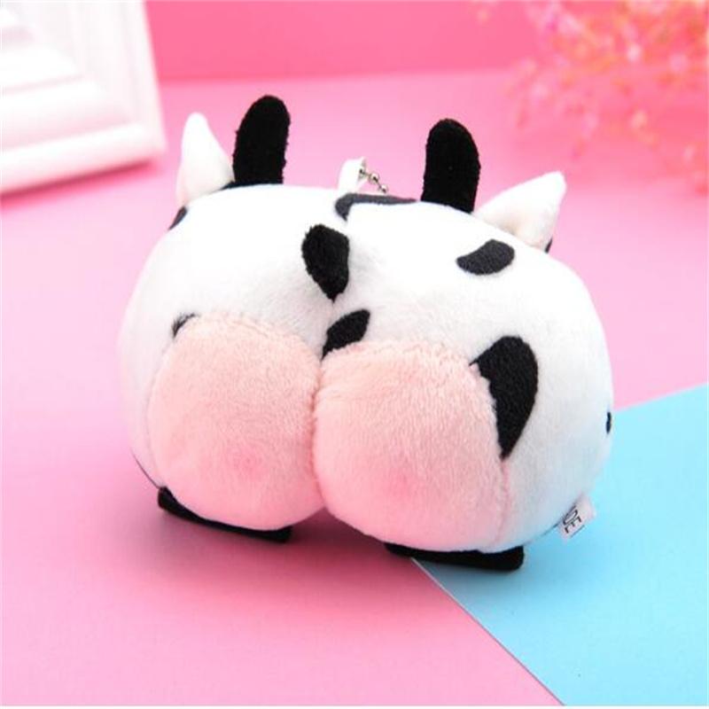 9Cm Cute Cat Butt Plush Toys  Fun Animal Buttocks Corgi Pig Butt Keychain Soft Fidget Toys Female Bag Decoration Student
