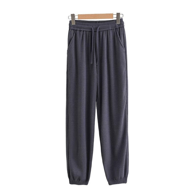 Women's Lounge Pants Soft Casual Drawstring Tie Elastic Waist Cozy Wide Leg Lounge Pants with Pockets Loose Flowy Sweatpants Workout Comfy Jogger