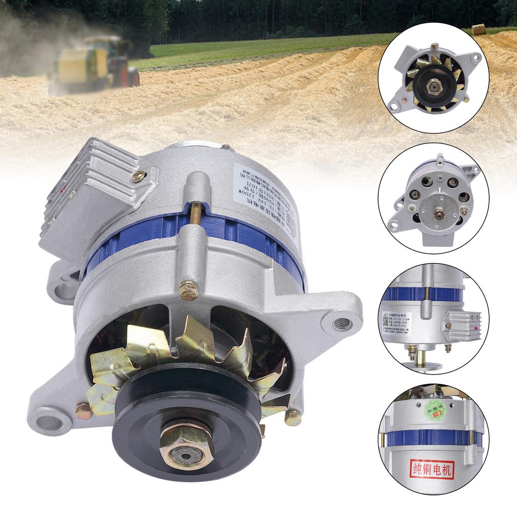 Bymaocar 12V Generátor s permanentním magnetem a křemíkovým usměrňovačem, AC Motor z čisté mědi se stabilizátorem napětí pro nabíjení a osvětlení