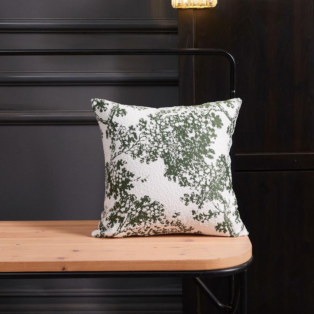 Jacquard Ink Small Cattail Pillowcase Home Living Room Pillow Backrest Invisible Zipper Four-sided Locking