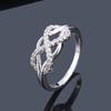 Korean Style Geometric 8-Shaped Zirconia Women's Ring
