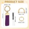 Leather Car Keychain with Universal Key Keyring with Purple [uxcell] D-ring, Chain, Hardware, Unisex,