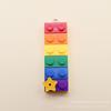 Korean Rainbow Acrylic Building Blocks Jewelry: Handmade DIY Necklace, Earrings, Keychain, Bag Pendant.