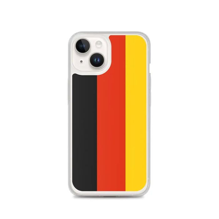Coque pour iPhone - PIXELFORMA - iPhone 14 - Drapeau de l'Allemagne - Silicone souple - Design léger