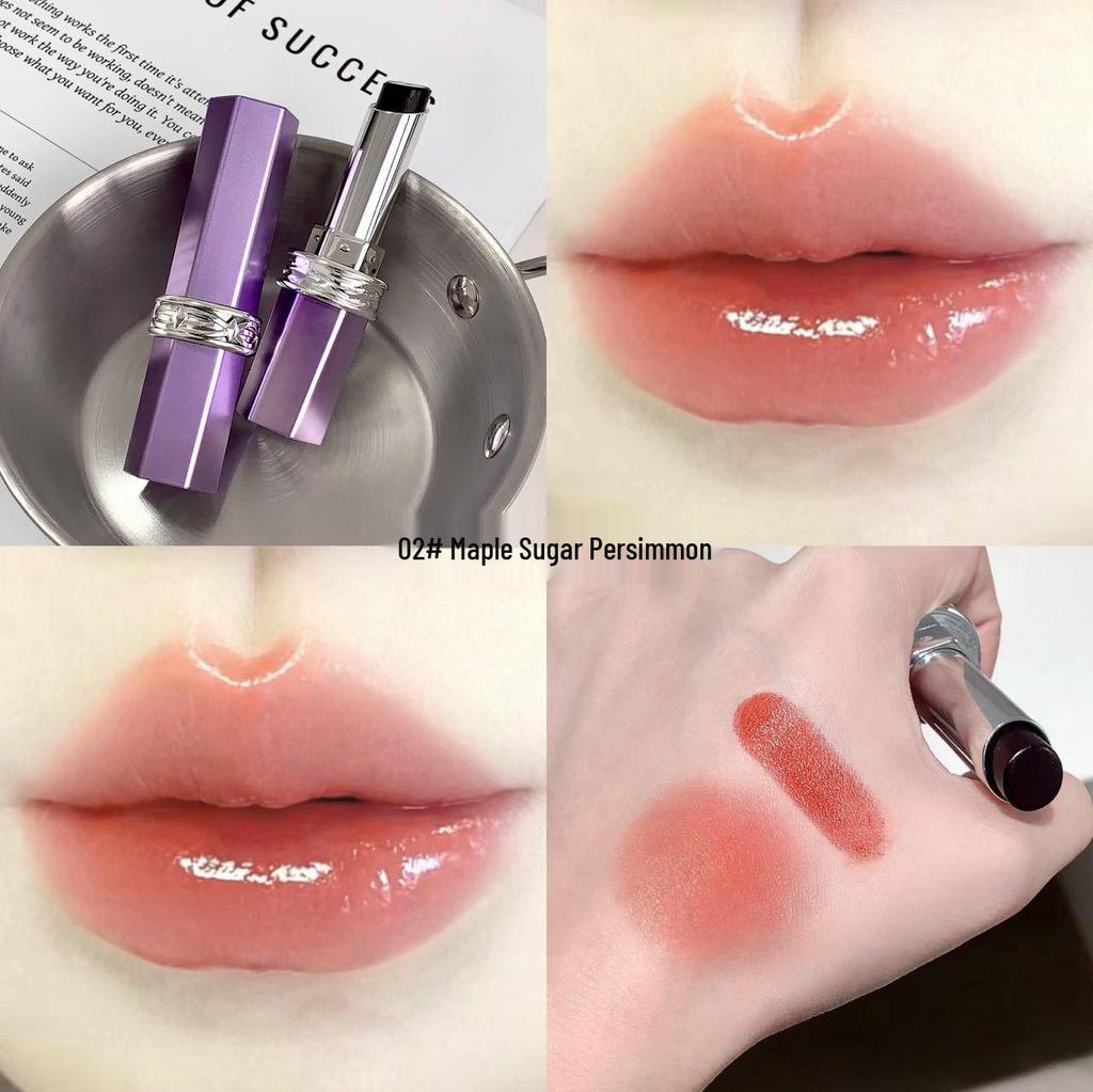 Kakashow Black Magic Waterproof Non-Stick Mirror Lipstick - Nude, Moisturizing, Long-Lasting Color.