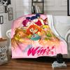 1pc Winx Club Fairies flannel Blanket for Super Soft Cute Comfort Blanket for Travel Bedding Couch Sofa Blanket Y73024