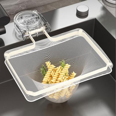 Kitchen No Triangular Corner Foldable Drainer Basket with 50 Drain Kitchen Food Waste Strong Suction Kitchen Drain Net Holder [MonoEdge] Drain,