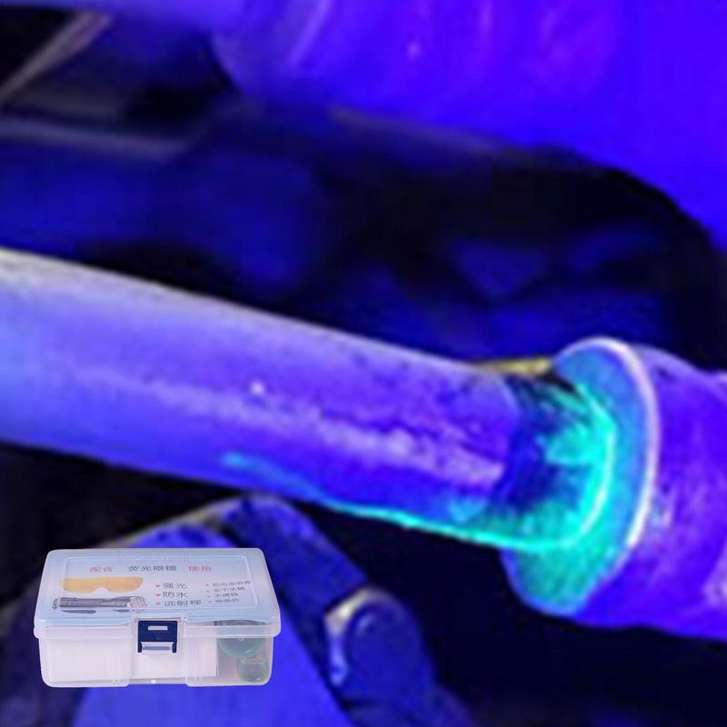 2024 Auto Fluorescent Leak Detection Tool Auto Air Conditioning Repair Tool R134a Refrigerant Gas A/C Leak Test Detector UV Dye