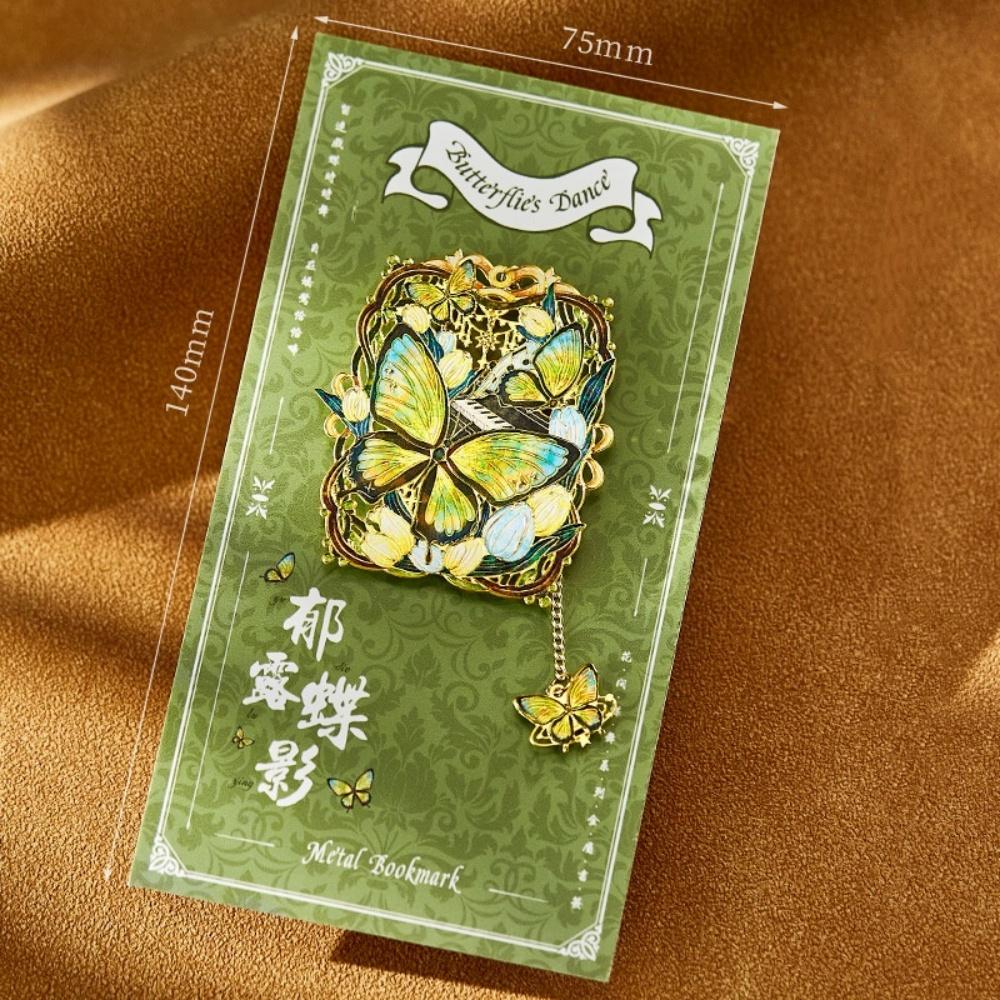 Artistic Book Clip High-Quality Oil Painting Bookmark Exquisite Bookmark Separator Colorful Butterfly Metal Bookmark For Gift