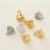 2PiecePack 14/18K Gold Color Plated Rose Flower Charms Pendants for DIY Bracelet Necklace Jewelry Making Accessories