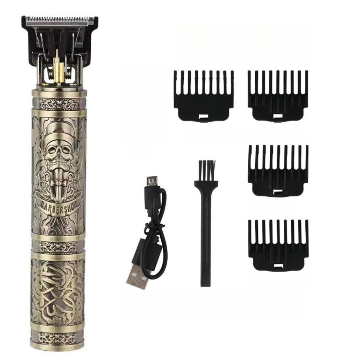 

Беспроводная машинка для стрижки волос с USB-зарядкой, мужской прибор для бритья и похудения, перезаряжаемые ножницы для стрижки волос на теле и бороды One Size бронзовый