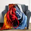 Fire Ice Dragons Flannel Blanket Throw Blanket Soft Warm Sofa Bed Camping Home Decor Unique Christmas Gift Cs922108