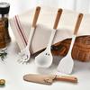 Set de ustensile de bucătărie din silicon alb Ustensile de bucătărie antiaderente Spatulă Oală Bătătoare de ouă Lopată Lingură Instrumente de gătit Accesorii