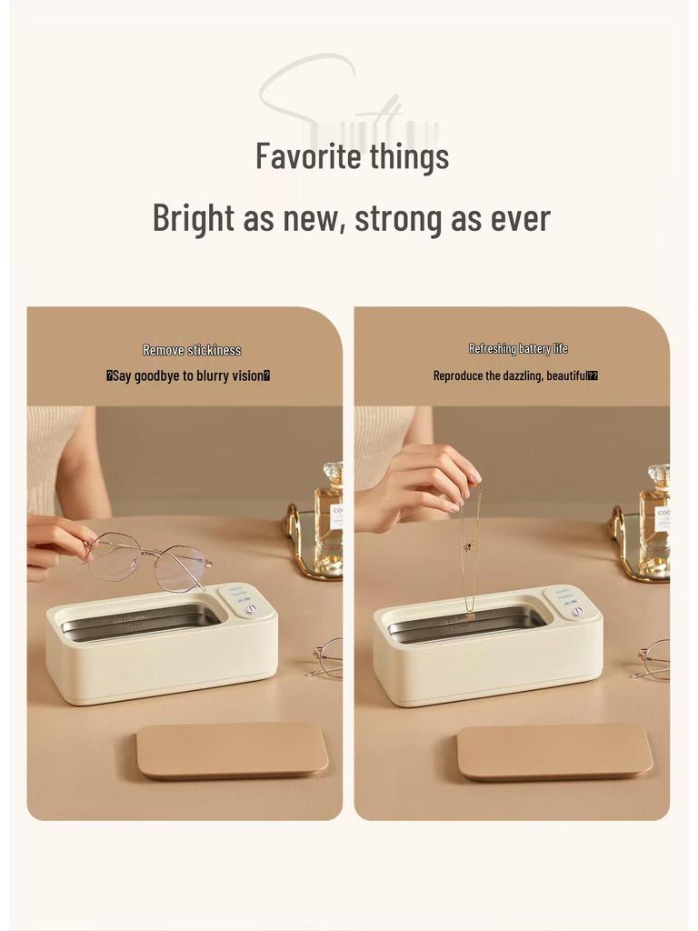 Ultrasonic Automatic Glasses & Jewelry Cleaning Machine with Stainless Steel Sterilization